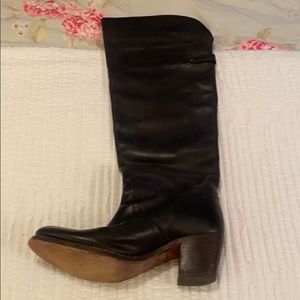 Frye Black Leather Over-the-Knee Boots Size 8 Riding Boots
